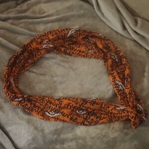 Stylish Orange Script Scarf